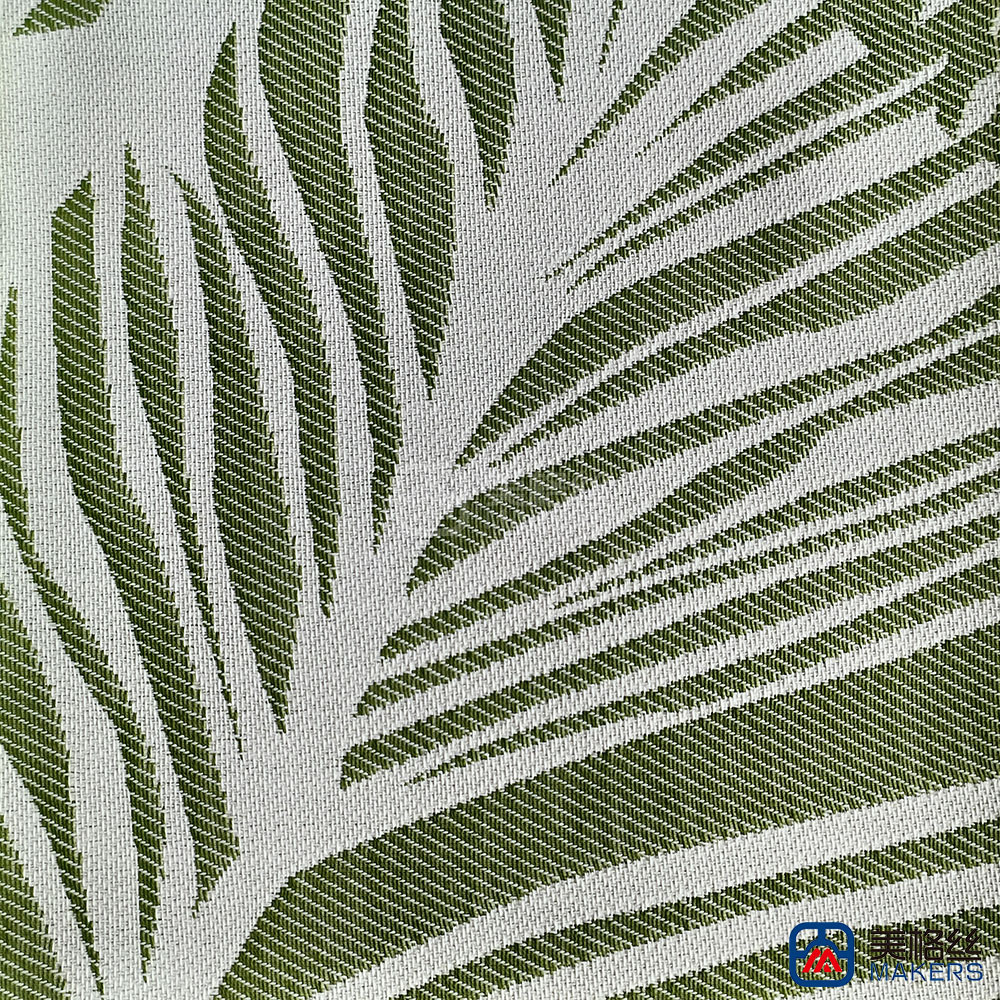380gsm | Palm Leaf | Green | Solution Dyed Acrylic Fabric for Cushion Cover