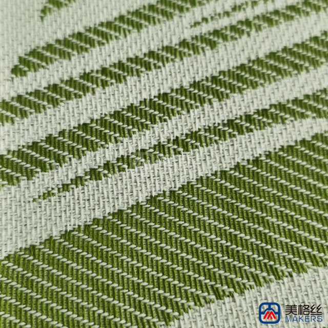 380gsm | Palm Leaf | Green | Solution Dyed Acrylic Fabric for Cushion Cover