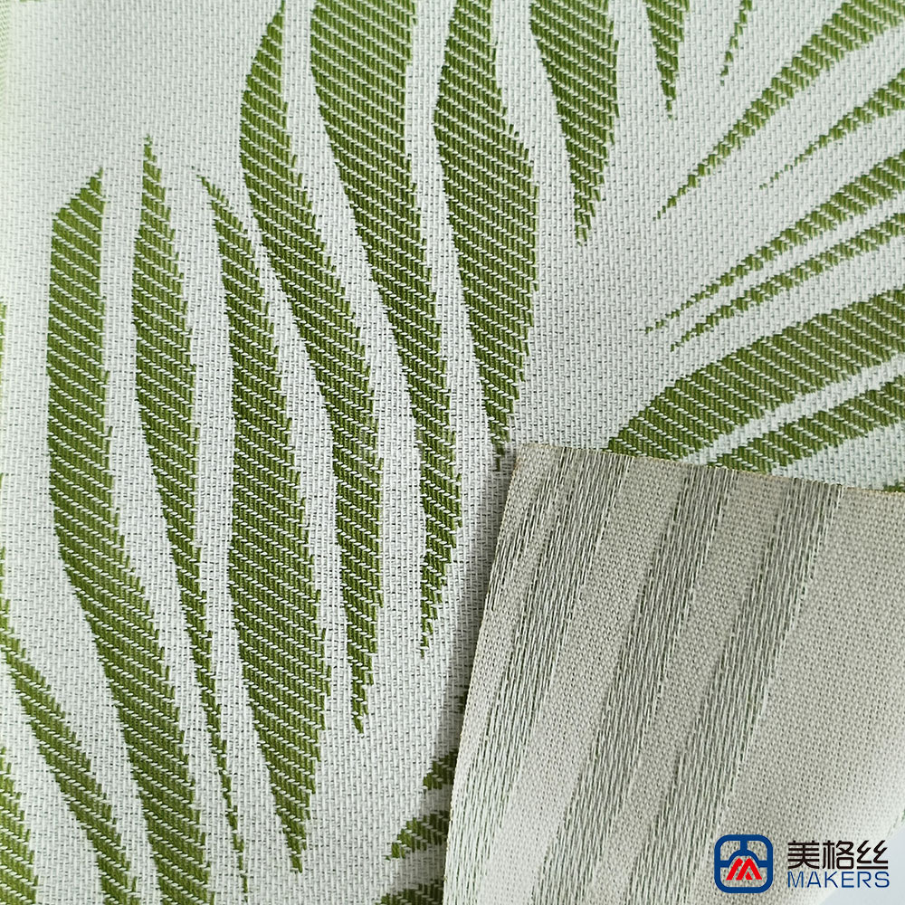 380gsm | Palm Leaf | Green | Solution Dyed Acrylic Fabric for Cushion Cover