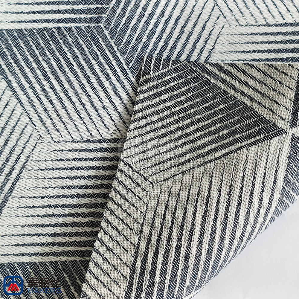 360gsm | Cube | Blue | Solution Dyed Acrylic Fabric