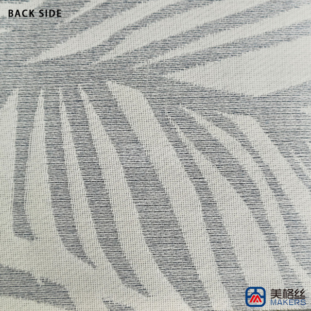 380gsm | Palm Leaf | Blue | Solution Dyed Acrylic Fabric