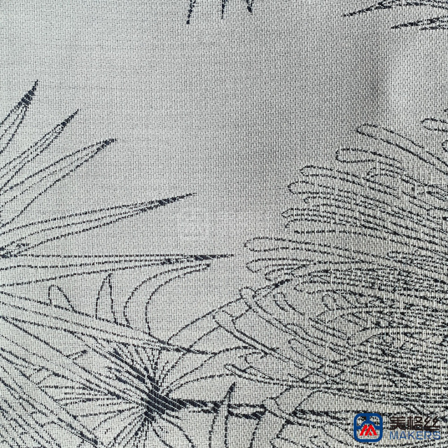 380gsm | Palm Tree | Blue | Solution Dyed Acrylic Fabric