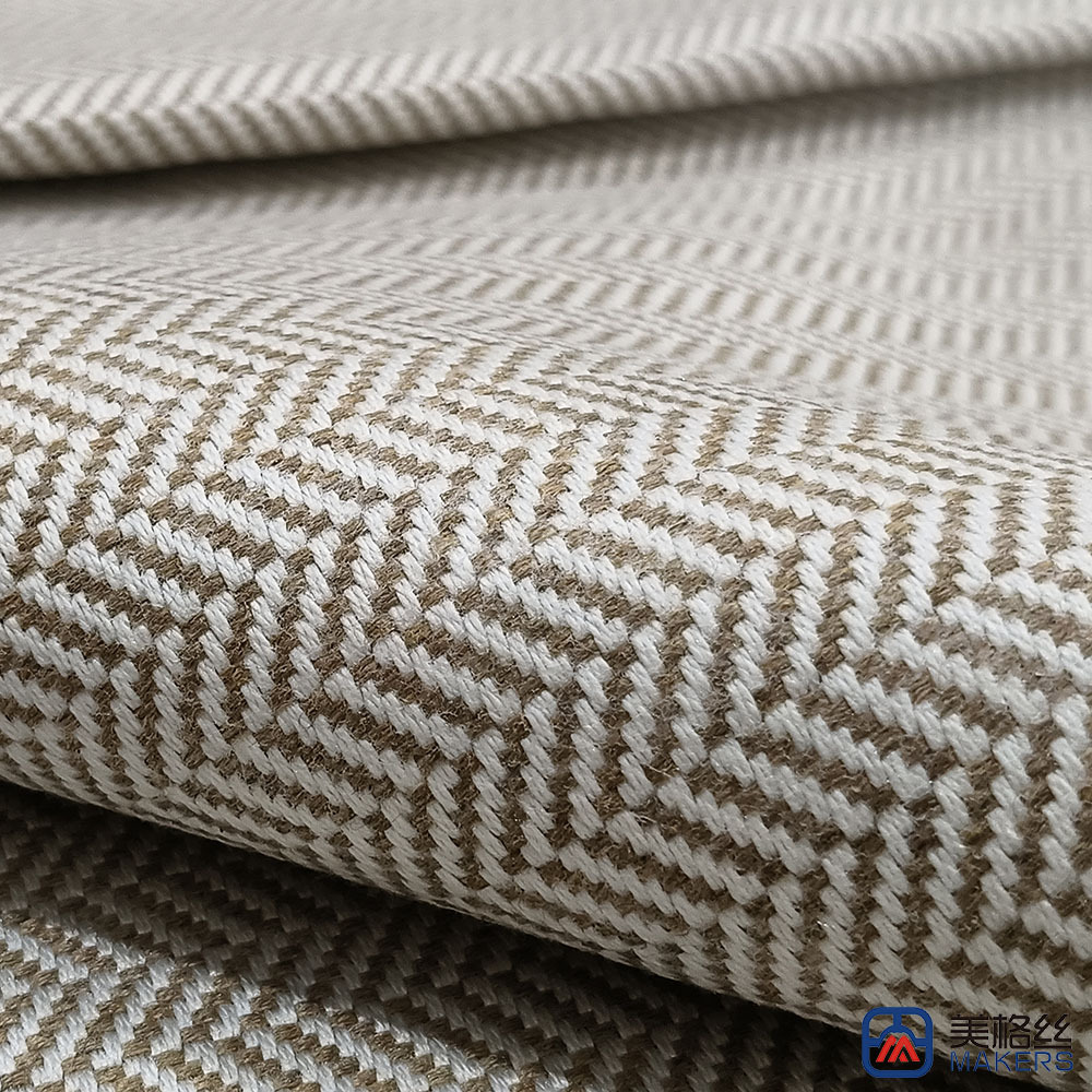 380gsm | Herringbone | Khaki | Width 152cm | Solution Dyed Acrylic Fabric