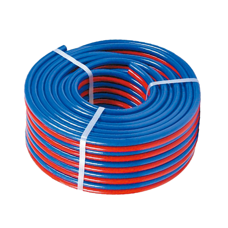 Tubo flessibile per saldatura/ossigenazione in PVC rinforzato con fibre ad alta intensità, monofilamento acetilenico.