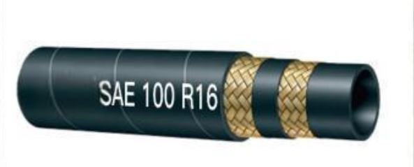 COMPACT, HIGH PRESSURE TWO STEEL WIRE REINFORCED, RUBBER COVERED HYDRAULIC HOSE