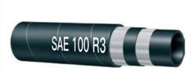 이중 섬유 편조(비금속), 고무 피복 유압 호스