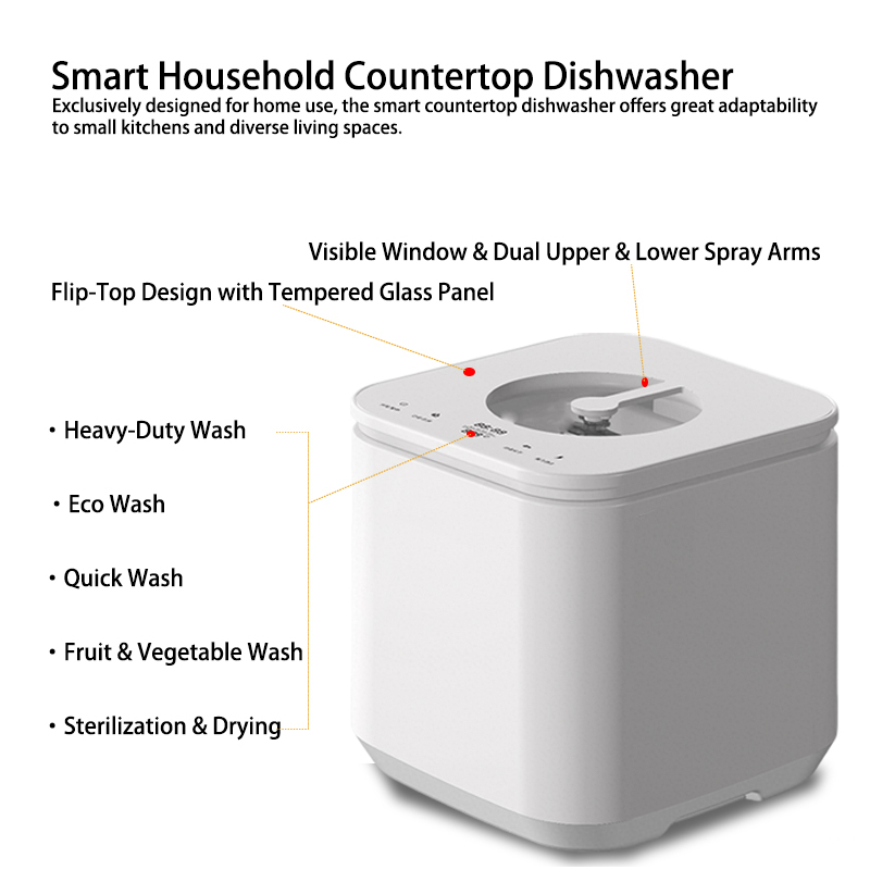 Smart Household Countertop Dishwasher