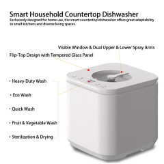 Smart Household Countertop Dishwasher