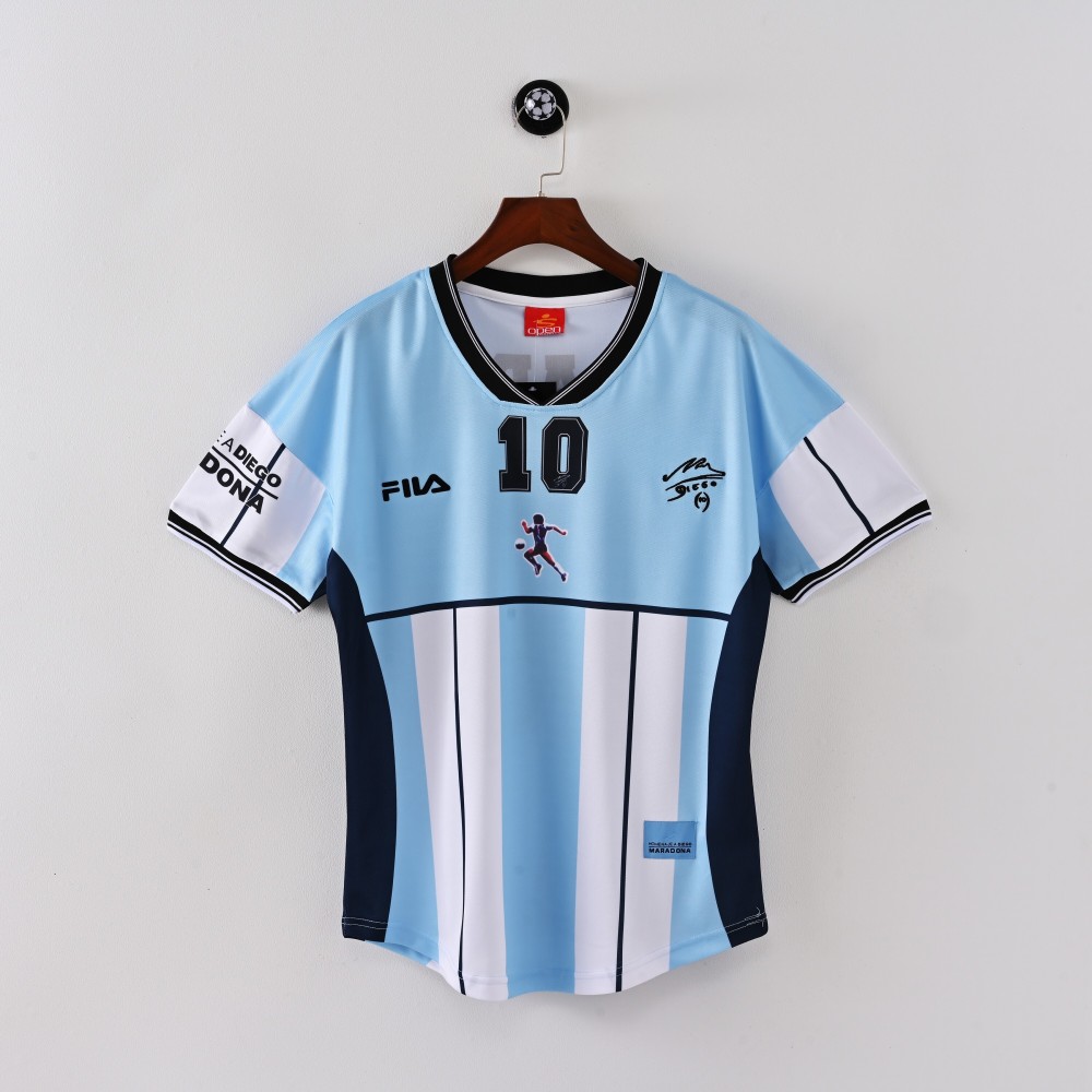 2001 Argentina Maradona #10 Commemorative Edition Retro Jersey