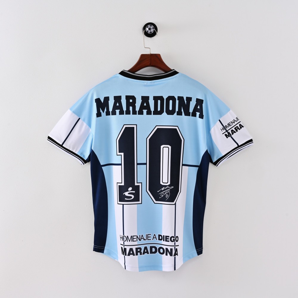 2001 Argentina Maradona #10 Commemorative Edition Retro Jersey