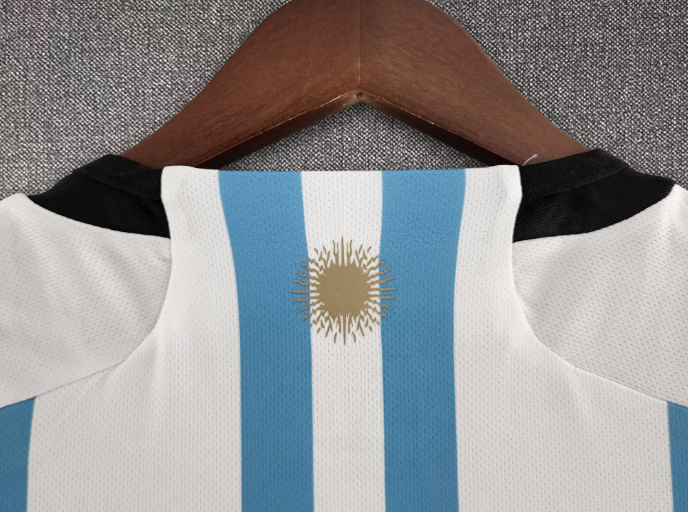 2022 World Cup Argentina Home 3-Star Retro Jersey