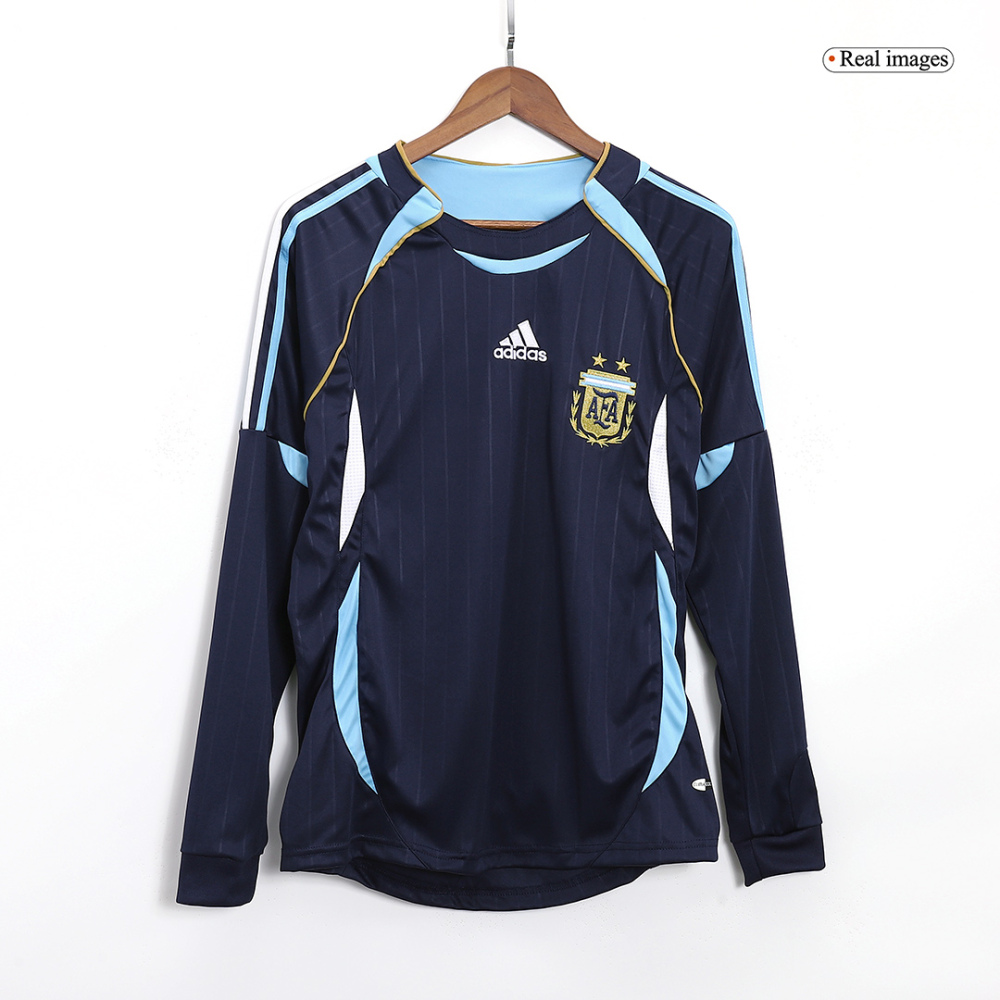 2006 World Cup Argentina Away Long Sleeve Retro Jersey
