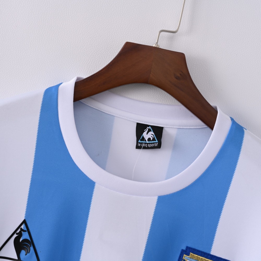 1986 World Cup Argentina Home Retro Jersey Long Sleeve