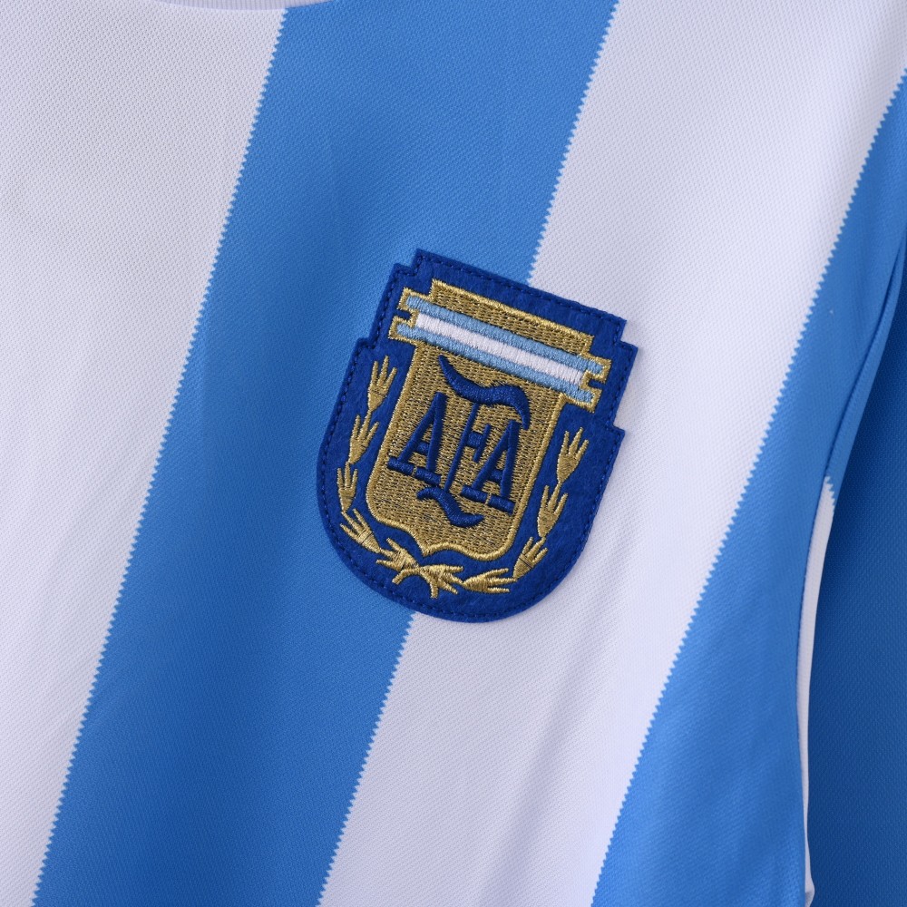 1986 World Cup Argentina Home Retro Jersey Long Sleeve