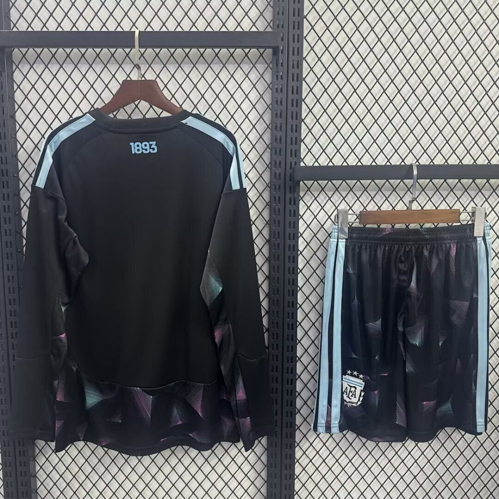 2026 World Cup Argentina Goalkeeper Kids Jersey Long Sleeve