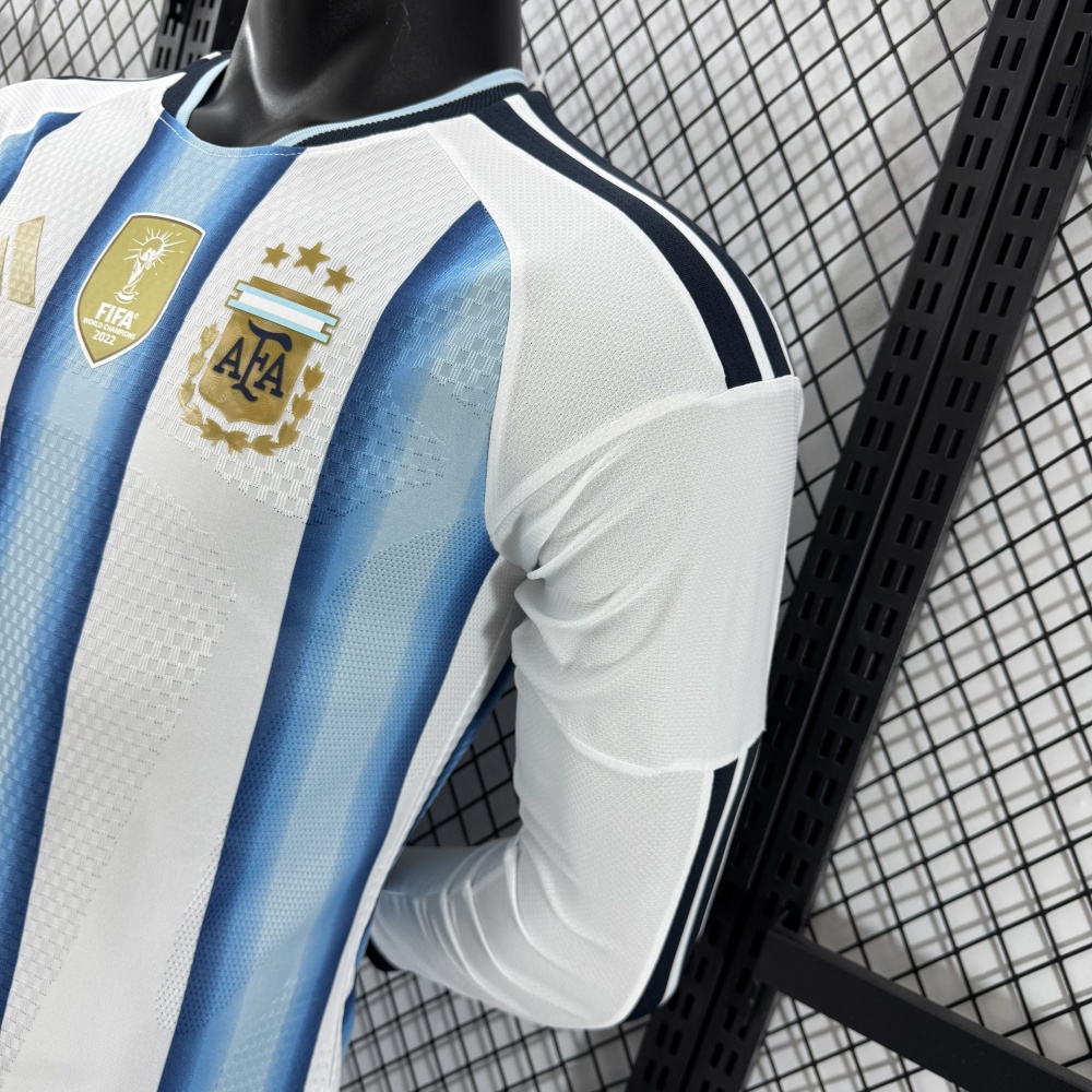 2026 World Cup Argentina Home Jersey Player Version Long Sleeve