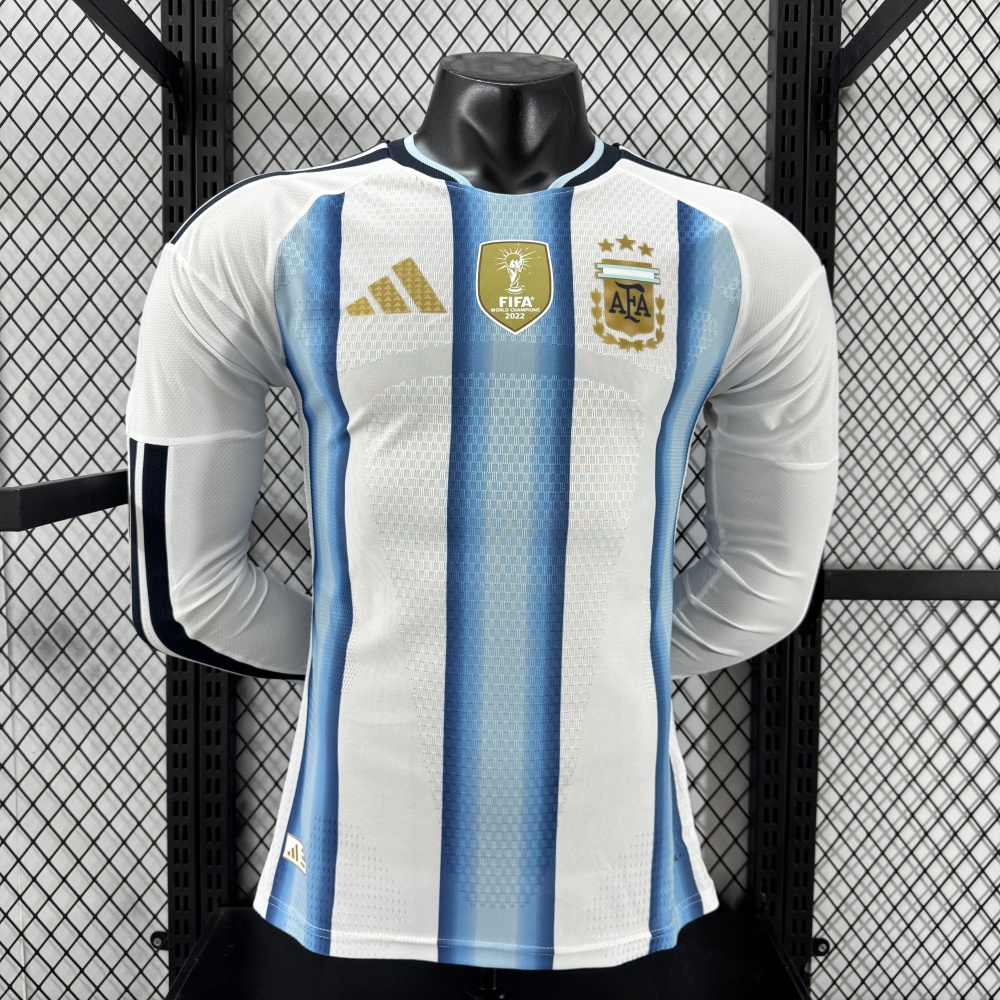 2026 World Cup Argentina Home Jersey Player Version Long Sleeve