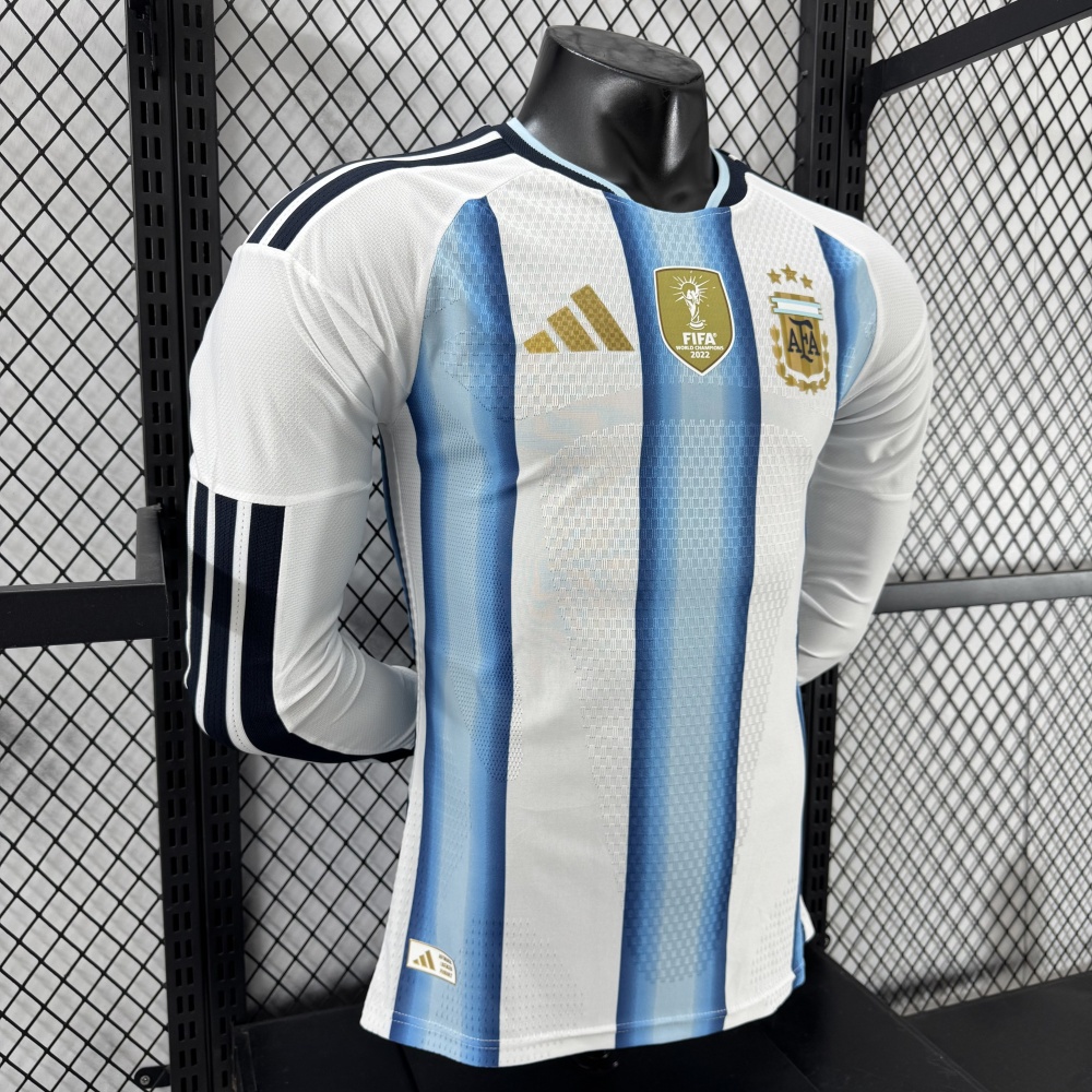 2026 World Cup Argentina Home Jersey Player Version Long Sleeve