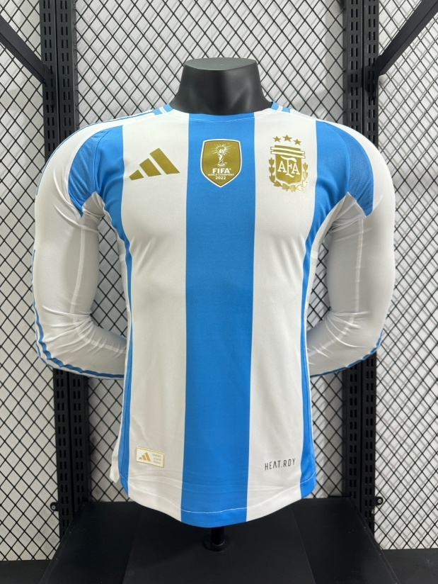 2024 Copa America? Argentina Home Jersey Long Sleeve Player Version
