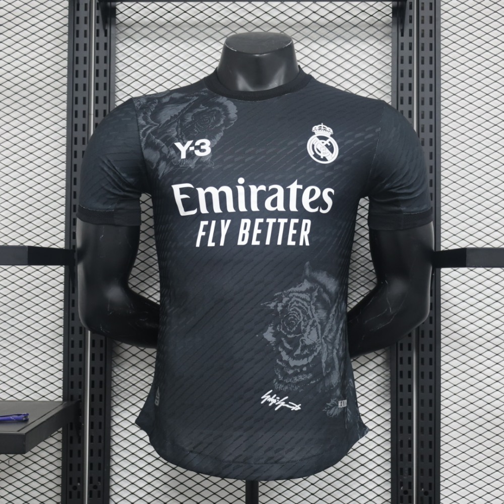 2023/24 Real Madrid Y-3 Fourth Jersey Black Player Version