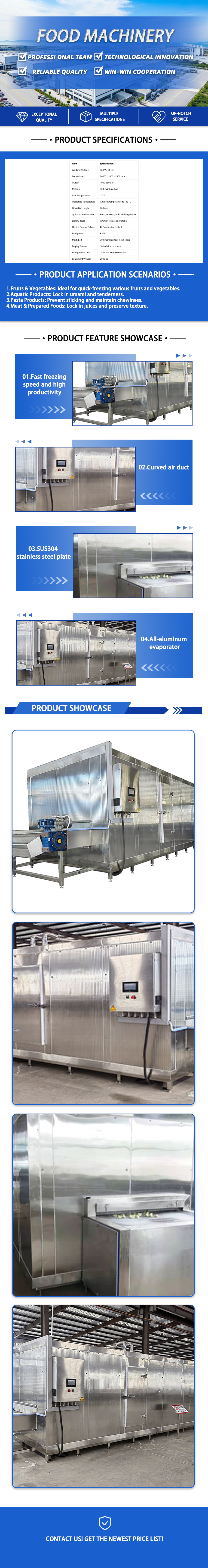Flat Mesh Belt Freezer