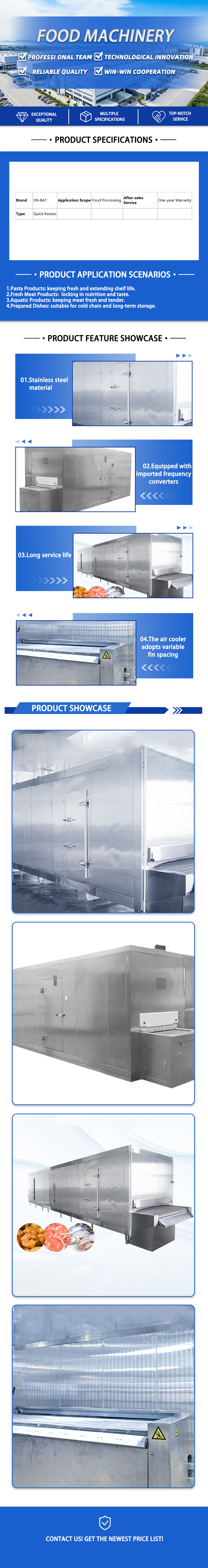 Tunnel Quick Freezer