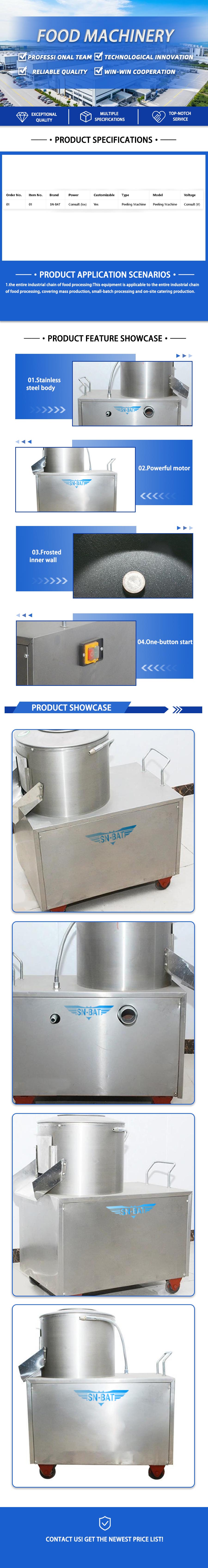 Washing & Peeling Machine