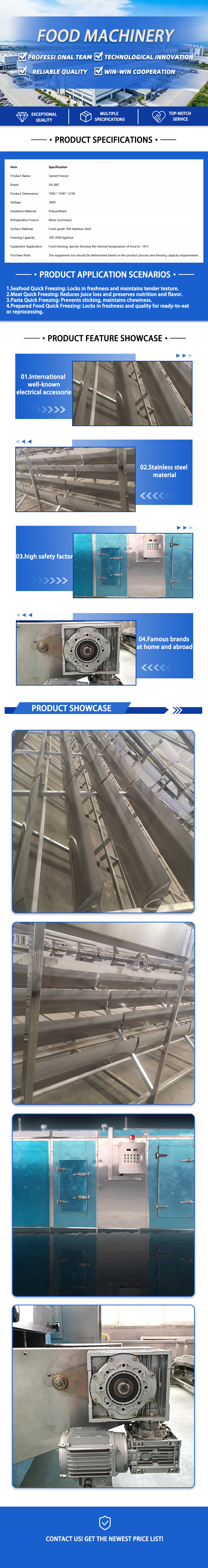 Fluidized Bed Individual Quick Freezer (IQF)