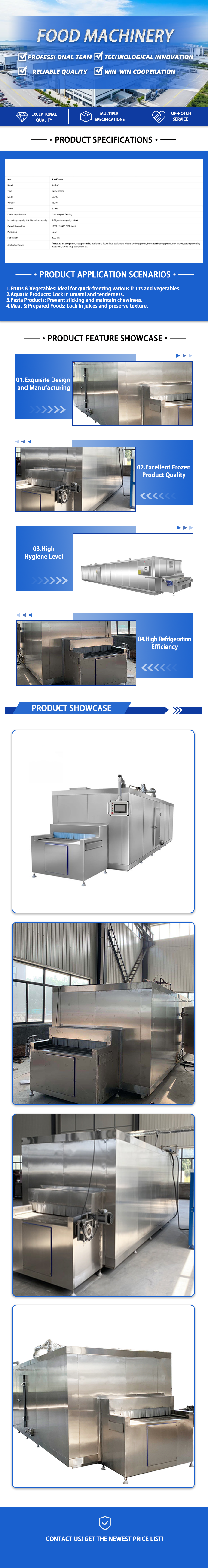 Flat Mesh Belt Freezer