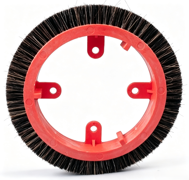 KRANTZ Stenter Machine Brush Wheel, Nylon / Horse Hair Brush for Textile Stenter Parts