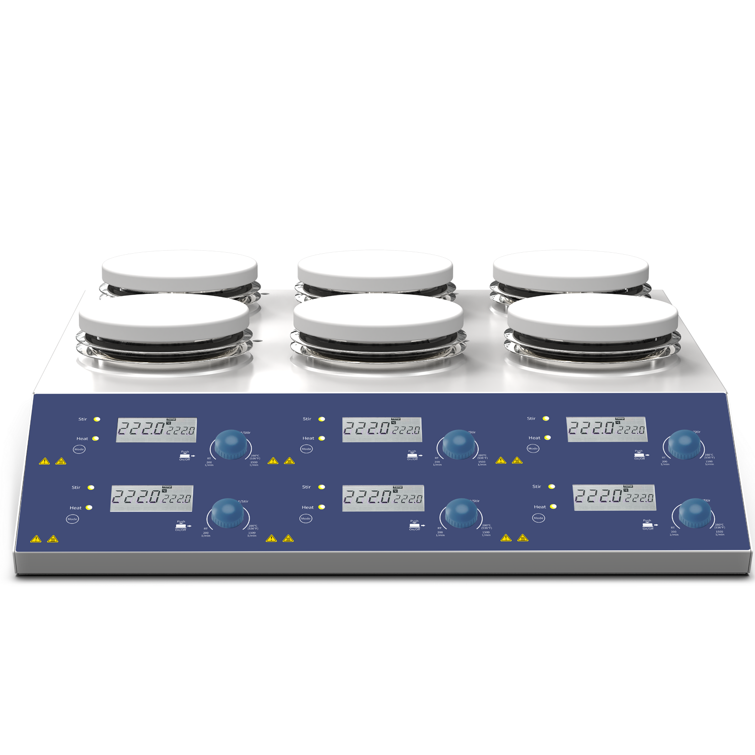 Labcarta Hotplate Magnetic Stirrer LCD Digital 6 Channel