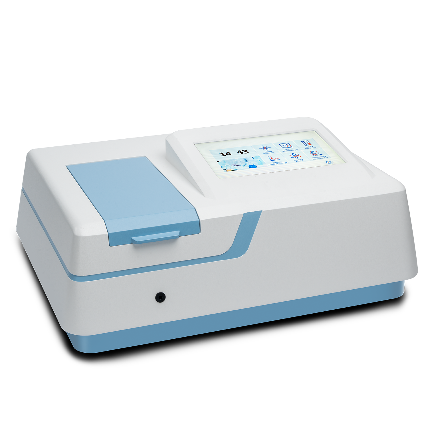 Labcarta Touch screen xenon lamp double beam UV Vis spectrophotometer LSP5-1102-XUV full front view