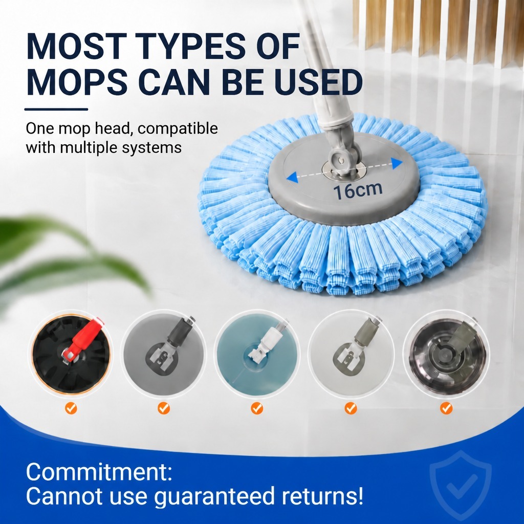 PMOP PREMIUM Super Absorbent Towel Mop Head Replacement Refill for Spin Mop