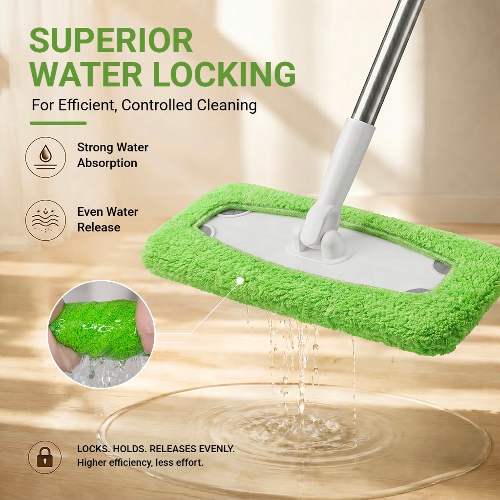PMOP PREMIUM Electrostatic Dust Removal Mop for Floor Cleaning with Wet Dry Reusable Microfiber Pad