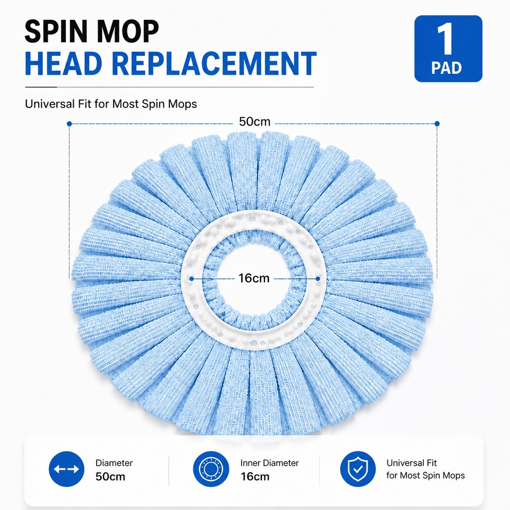 PMOP PREMIUM Super Absorbent Towel Mop Head Replacement Refill for Spin Mop