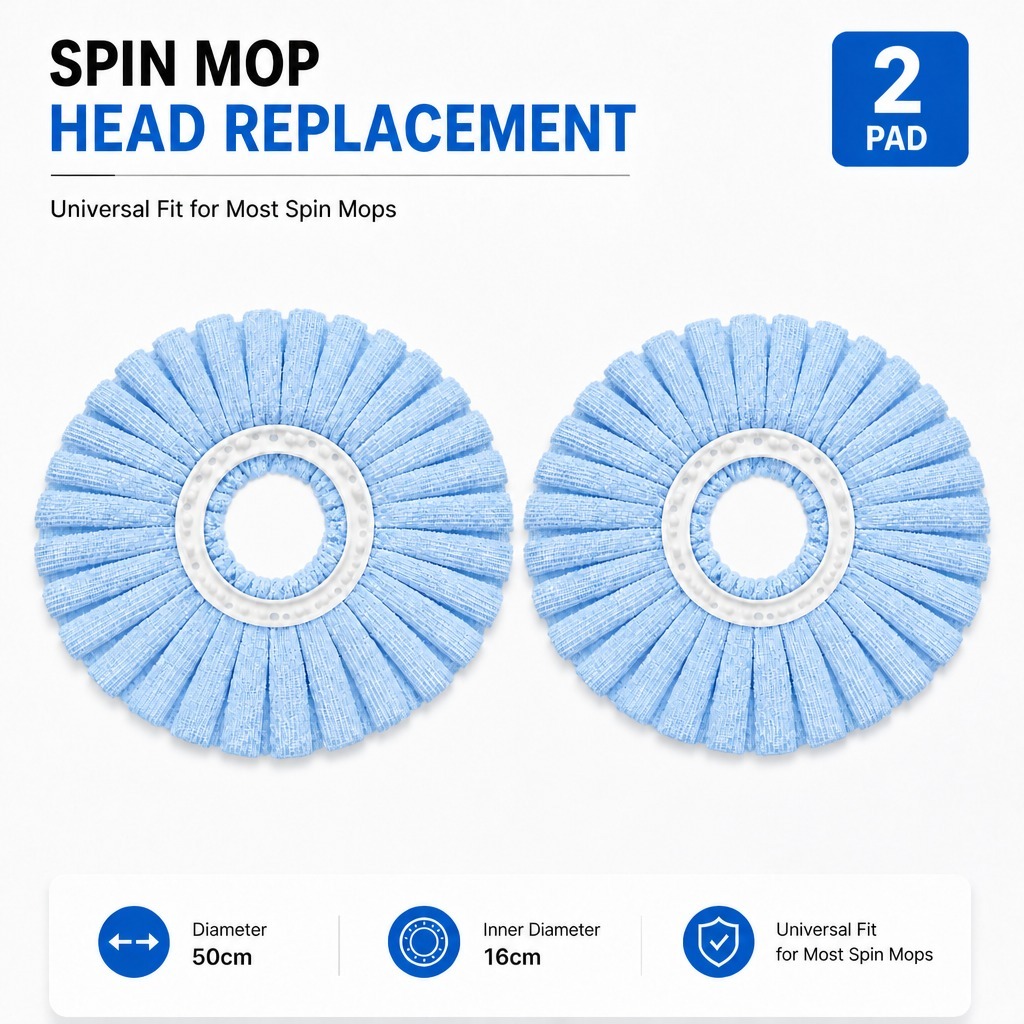 PMOP PREMIUM Super Absorbent Towel Mop Head Replacement Refill for Spin Mop