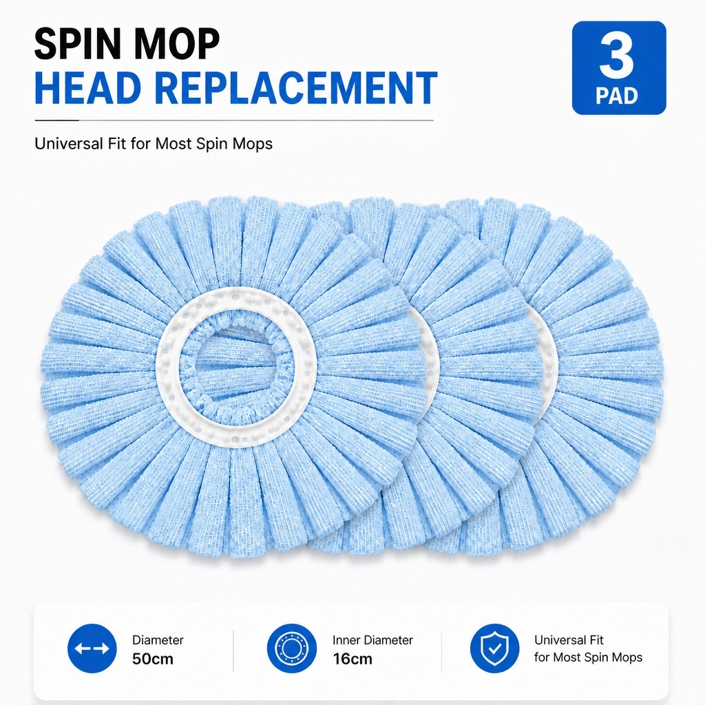 PMOP PREMIUM Super Absorbent Towel Mop Head Replacement Refill for Spin Mop