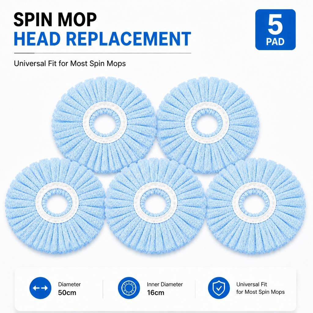 PMOP PREMIUM Super Absorbent Towel Mop Head Replacement Refill for Spin Mop