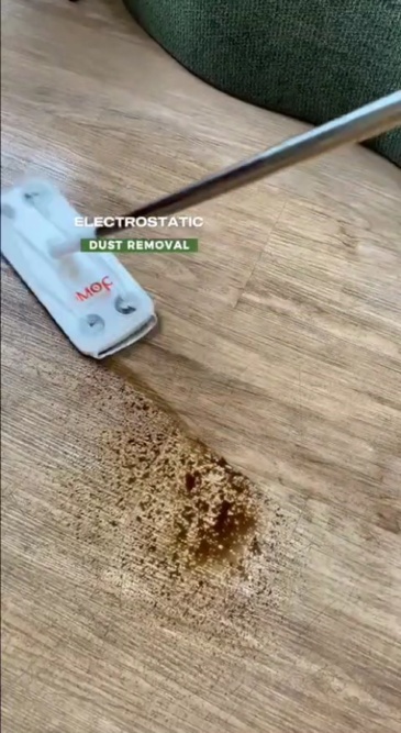 PMOP PREMIUM Disposable Electrostatic Dust Removal Lazy Flat Mop with Wet Dry Paper Wipes FloorClean