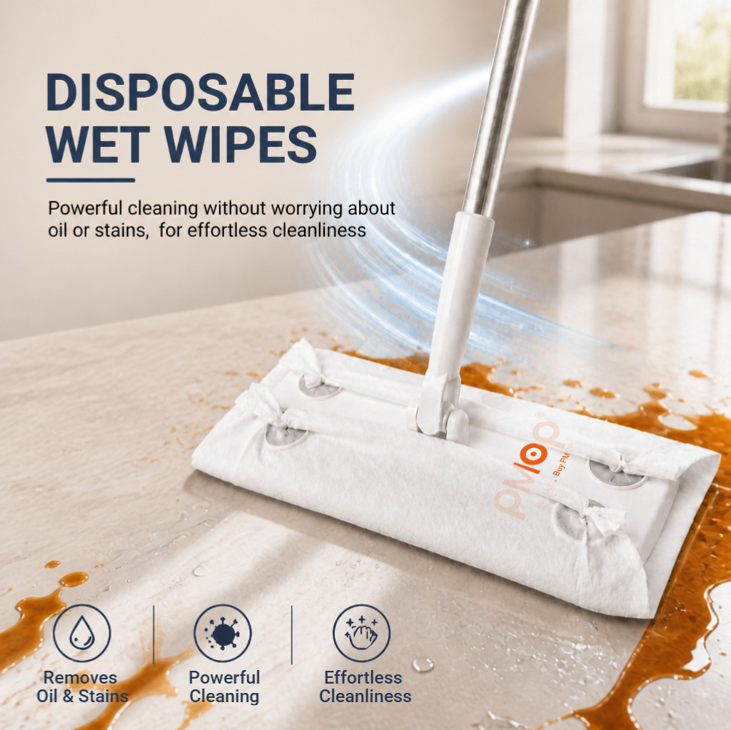 PMOP PREMIUM Disposable Dry and wet wipes for Household cleaning