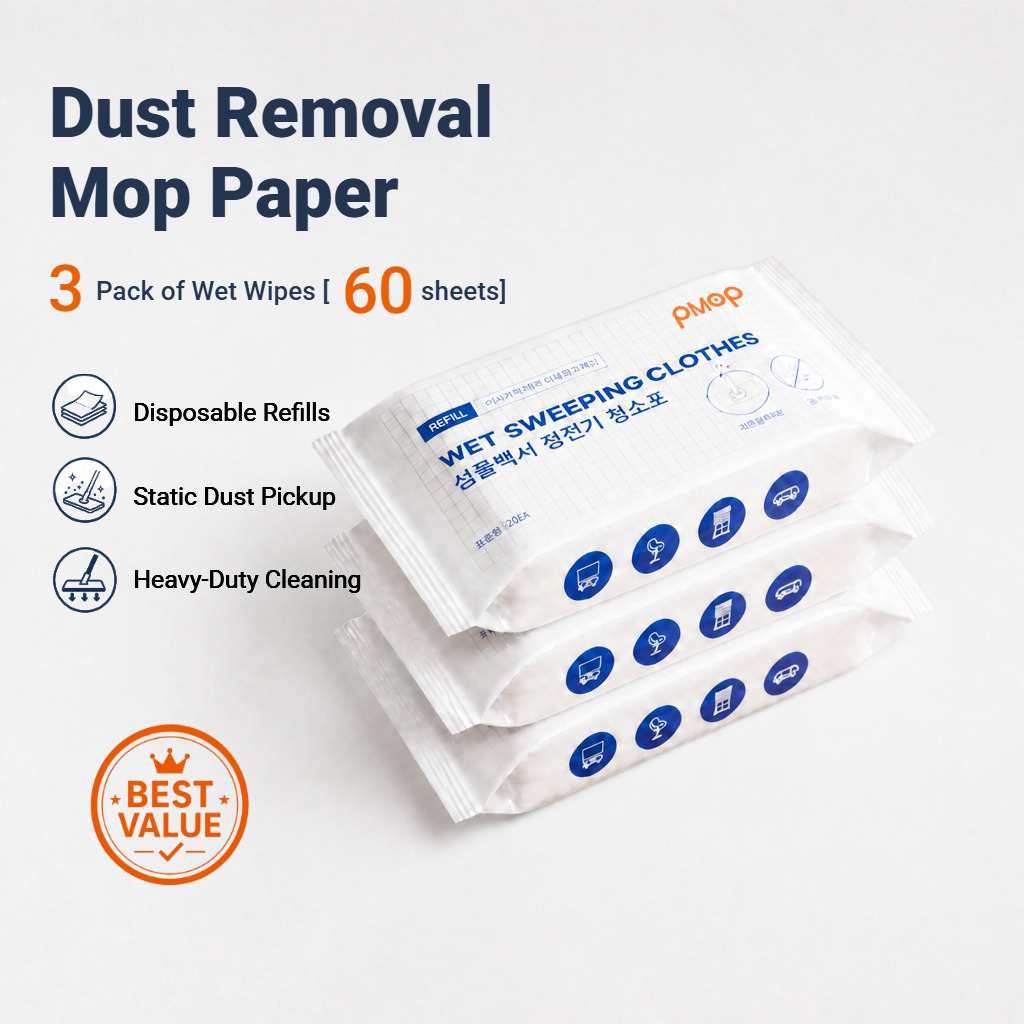 PMOP PREMIUM Disposable Dry and wet wipes for Household cleaning