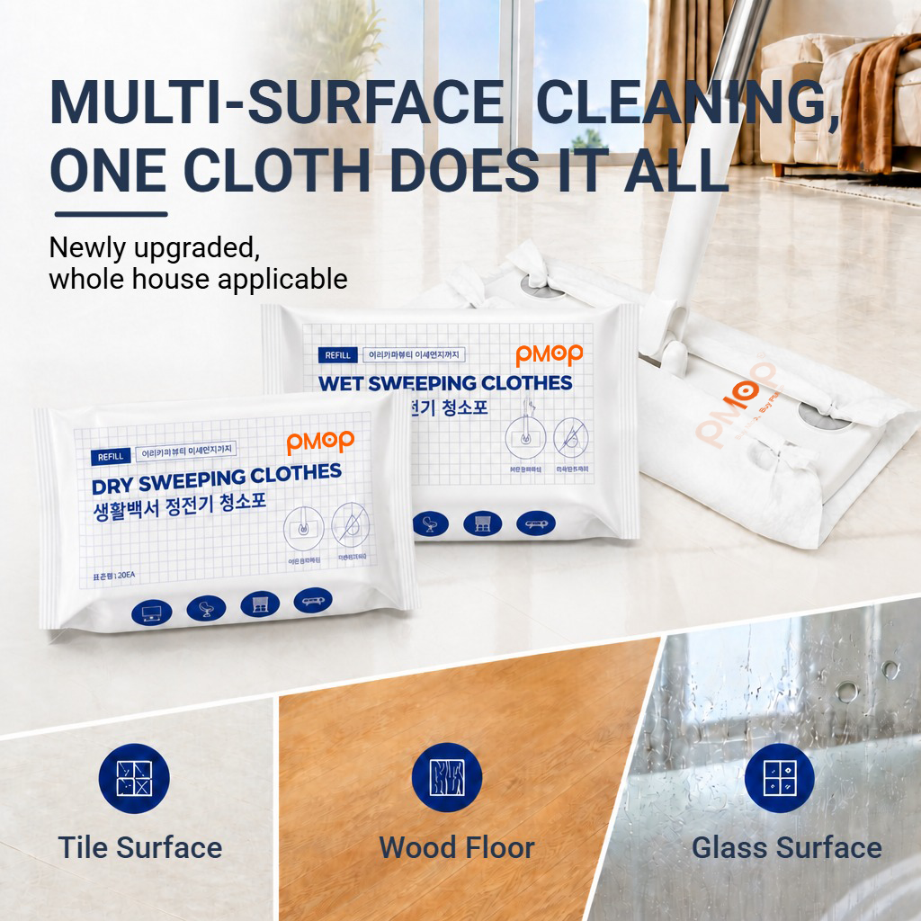 PMOP PREMIUM Disposable Dry and wet wipes for Household cleaning
