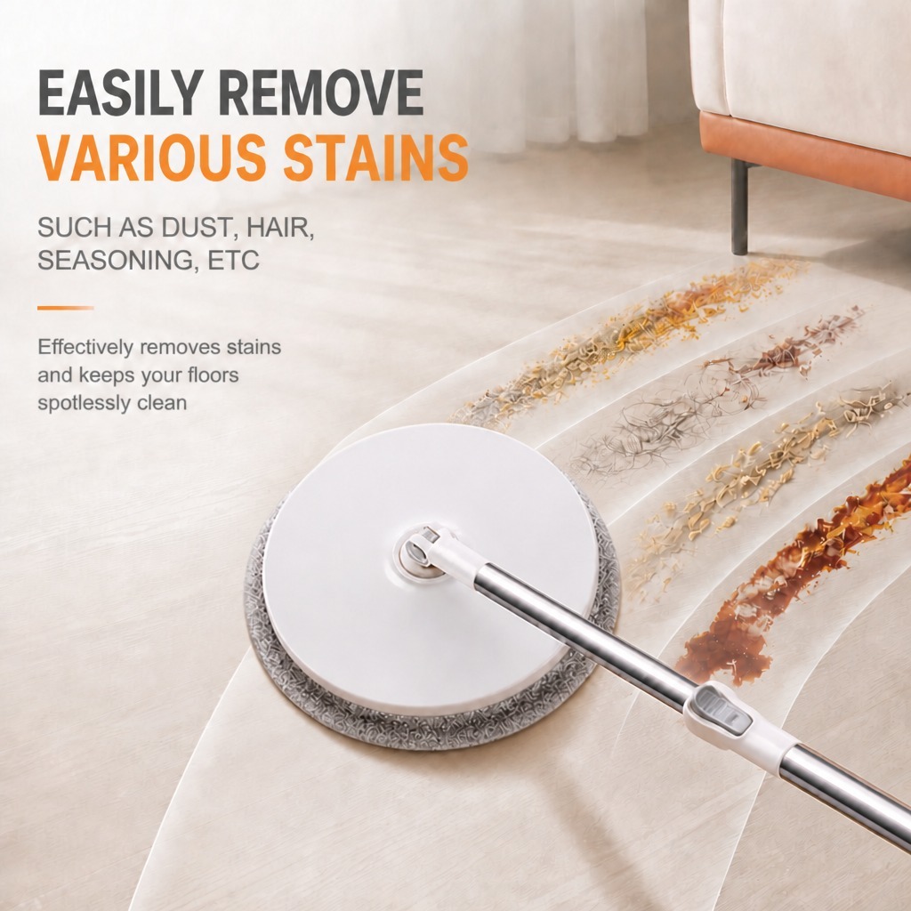 PMOP PREMIUM Self Wash Spin Mop with 360 Spinner Clean and Dirty Water Separation Mop for Floor