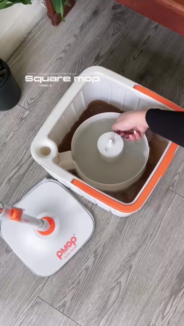 PMOP PREMIUM Self Wash Spin Mop with 3 Types of Mop Heads Clean Dirty Water Separation Mop for Floor
