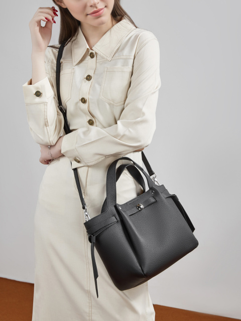 Wholesale Large Capacity Head Layer Leather Tote Bag Manufacturer | Custom Wrinkled Handheld Shoulder Bag | Louis Bags