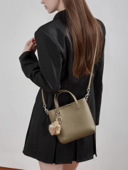 Wholesale Cowhide Korean Minimalist Bucket Bag Manufacturer | Custom Large Capacity Leather Shoulder Crossbody | Louis Bags