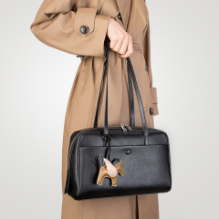 Wholesale Genuine Leather Pillow Bag Manufacturer | Custom Top Layer Cowhide Boston Bag for Women | Louis Bags
