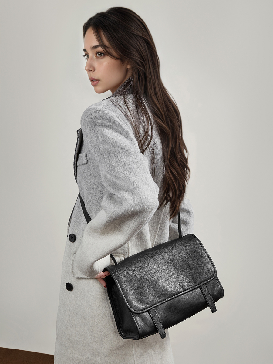 Wholesale Top Layer Cowhide Versatile Bag Manufacturer | Custom Retro Single Shoulder Crossbody Handbag | Louis Bags