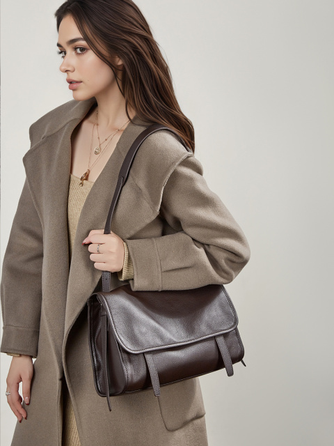 Wholesale Top Layer Cowhide Versatile Bag Manufacturer | Custom Retro Single Shoulder Crossbody Handbag | Louis Bags