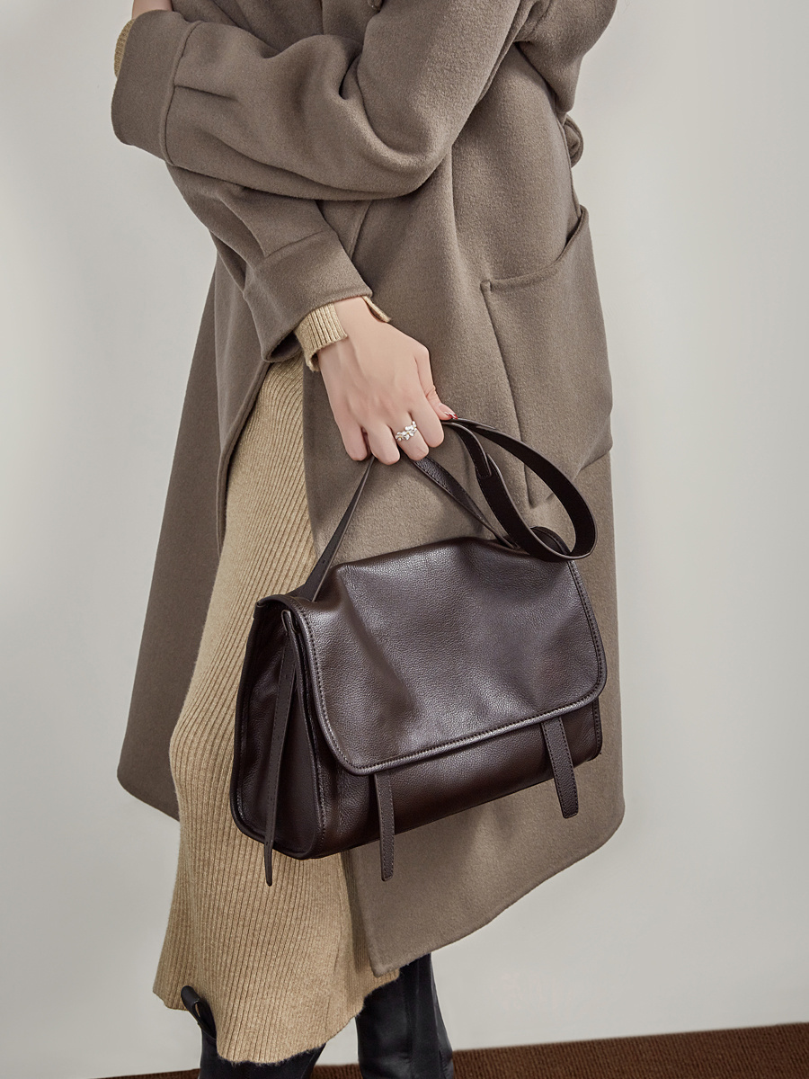 Wholesale Top Layer Cowhide Versatile Bag Manufacturer | Custom Retro Single Shoulder Crossbody Handbag | Louis Bags